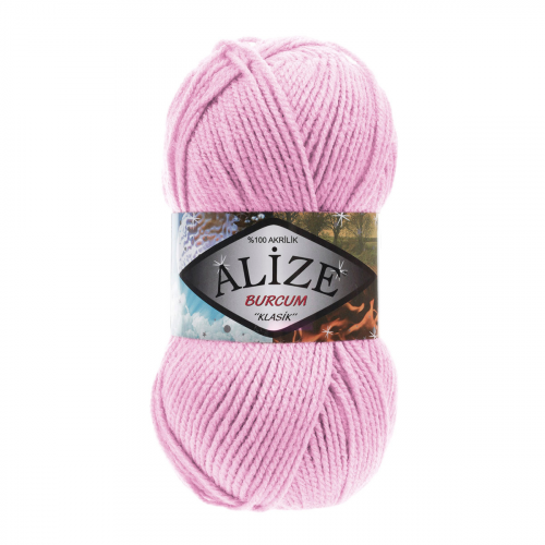 Пряжа ALIZE 'BURCUM KLASIK' 100гр. 210м (100% Акрил) (191 розовый) Alize