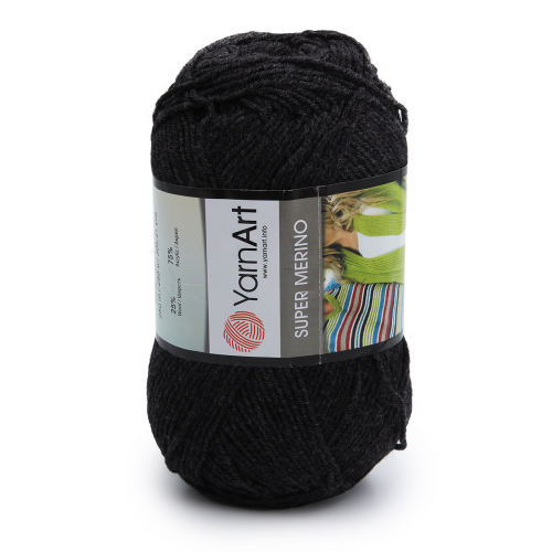 Пряжа YarnArt 'Super Merino' 100гр 300м (25% шерсть, 75% акрил) (1441 темно-серый)