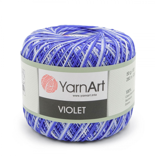 Пряжа YarnArt 'Violet Melange' 50гр 282м (100% мерсеризированный хлопок) (5355 меланж)