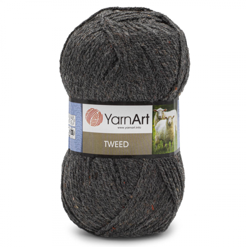Пряжа YarnArt 'Tweed' 100гр 300м (30% шерсть, 60% акрил, 10% вискоза) (225 темно-серый)