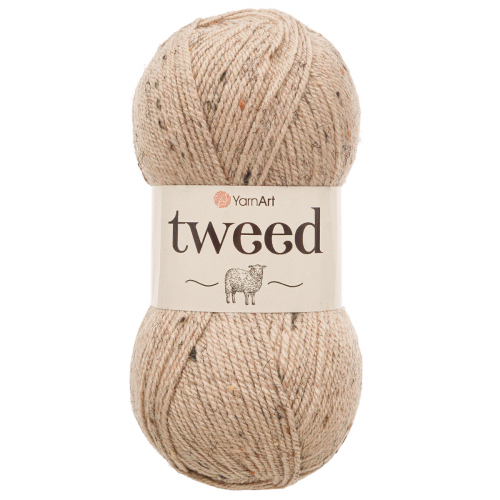 Пряжа YarnArt 'Tweed' 100гр 300м (30% шерсть, 60% акрил, 10% вискоза) (227 кофе с молоком)
