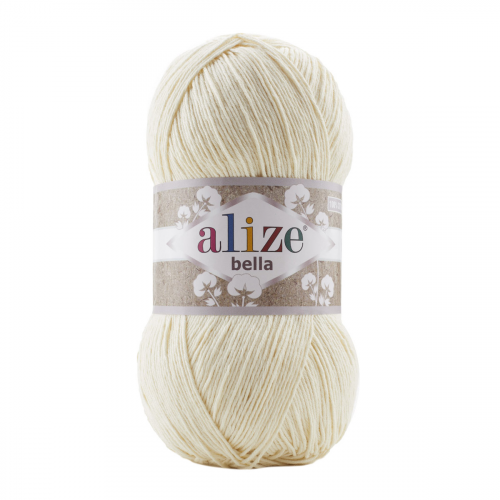 Пряжа ALIZE 'Bella 100' 100гр. 360м.(100% хлопок) (1 молочный) Alize