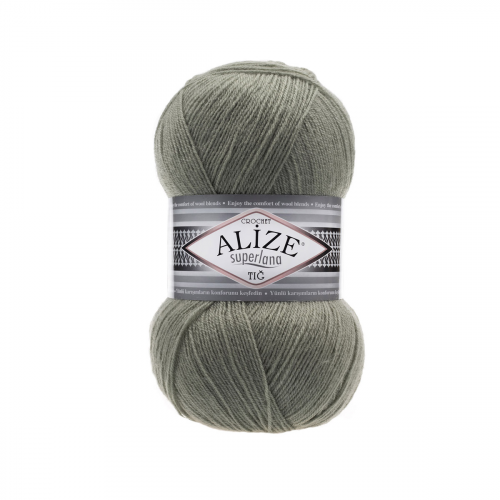 Пряжа ALIZE 'Superlana TIG' 100гр. 570м. (25%шерсть, 75%акрил) (138 зеленый миндаль) Alize
