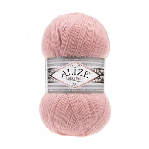Пряжа ALIZE 'Superlana TIG' 100гр. 570м. (25%шерсть, 75%акрил) (161 пудра) Alize