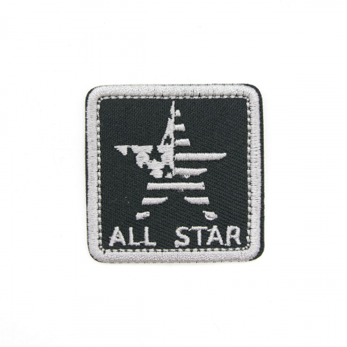 Термоаппликация 'Герб 'ALL STAR', черный, 4.4*4.4см, Hobby&Pro
