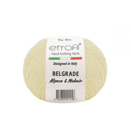 Пряжа Etrofil 'BELGRADE' 50гр 125м (10% кид мохер, 5% беби альпака, 55% полиамид, 30% вискоза) (BL1002 желтый) ETROFIL
