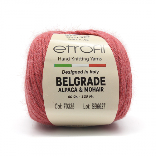 Пряжа Etrofil 'BELGRADE' 50гр 125м (10% кид мохер, 5% беби альпака, 55% полиамид, 30% вискоза) (70335 бургундия) ETROFIL