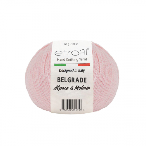 Пряжа Etrofil 'BELGRADE' 50гр 125м (10% кид мохер, 5% беби альпака, 55% полиамид, 30% вискоза) (04060 светло-розовый) ETROFIL