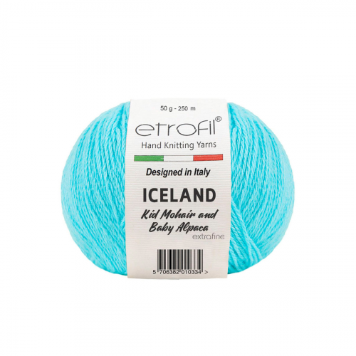 Пряжа Etrofil 'ICELAND' 50гр 250м (10% кид мохер, 5% беби альпака, 55% полиамид, 30% вискоза) (BL1014 детский голубой) ETROFIL