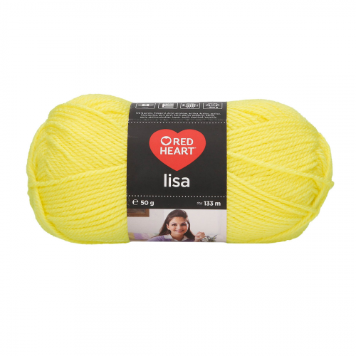 Пряжа Red Heart 'Lisa' 50гр 133м (100% акрил) (08210 св.-желтый)