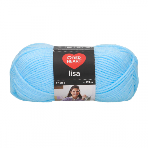 Пряжа Red Heart 'Lisa' 50гр 133м (100% акрил) (08363 ледяной голубой)