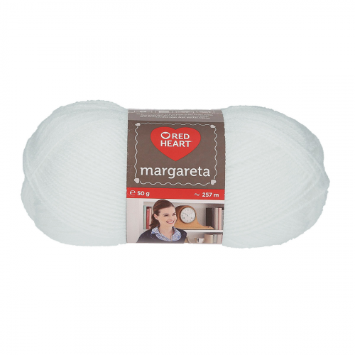 Пряжа Red Heart 'Margareta' 50гр 257м (100% акрил) (00208 белый)