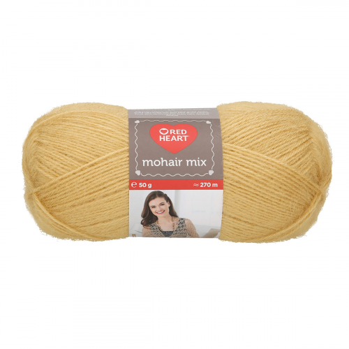 Пряжа Red Heart 'Mohair Mix' 50гр 270м (10% мохер, 10% шерсть, 80% акрил) (06944 карамель)