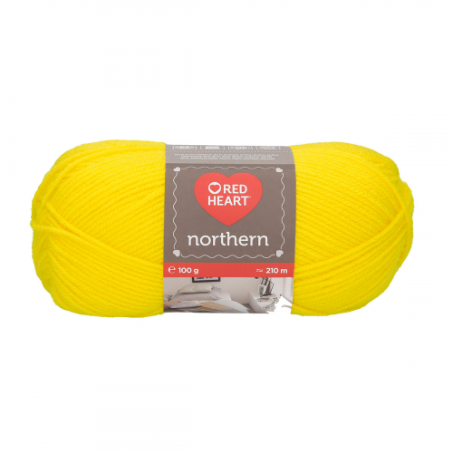 Пряжа Red Heart 'Northern' 100гр 210м (100% акрил) (08217 желтый)