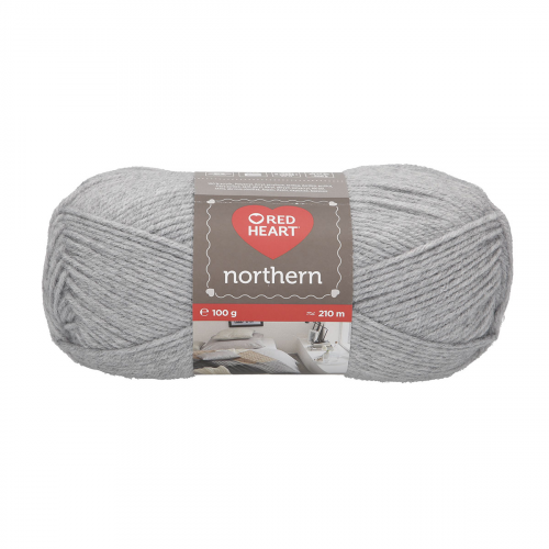 Пряжа Red Heart 'Northern' 100гр 210м (100% акрил) (08233 св.-серый)