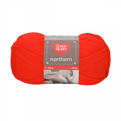 Пряжа Red Heart 'Northern' 100гр 210м (100% акрил) (08211 красный)