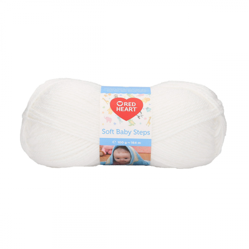 Пряжа Red Heart 'Soft Baby Steps' 100гр 164м (100% акрил) (00001 белый)