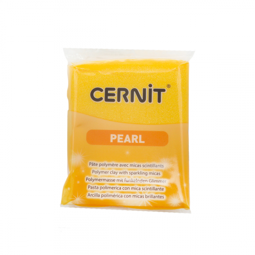 CE0860056 Пластика полимерная запекаемая 'Cernit PEARL' 56 гр (700 желтый)