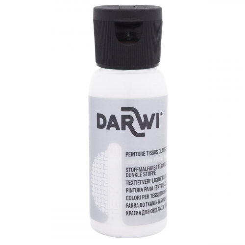 DA0100050 Краска акриловая для ткани, 50 мл, Darwi Tex (010 белый)