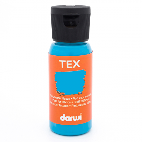 DA0100050 Краска акриловая для ткани, 50 мл, Darwi Tex (280 бирюзово-голубой)