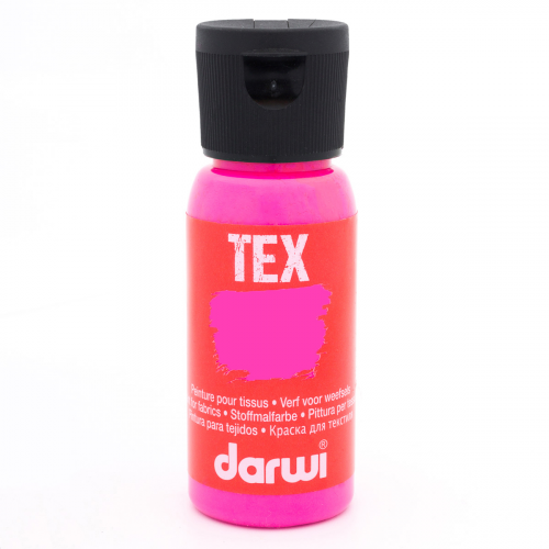 DA0100050 Краска акриловая для ткани, 50 мл, Darwi Tex (478 розовый неон)