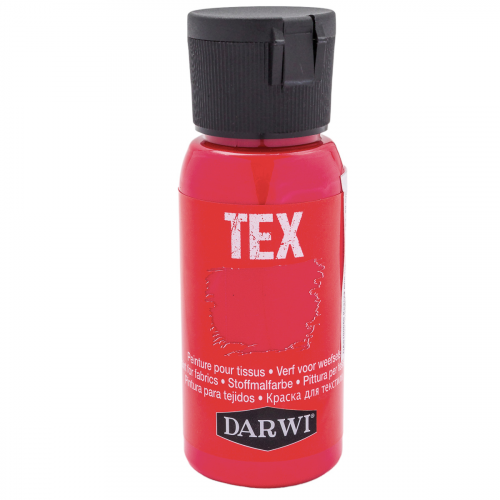DA0100050 Краска акриловая для ткани, 50 мл, Darwi Tex (490 киноварь)