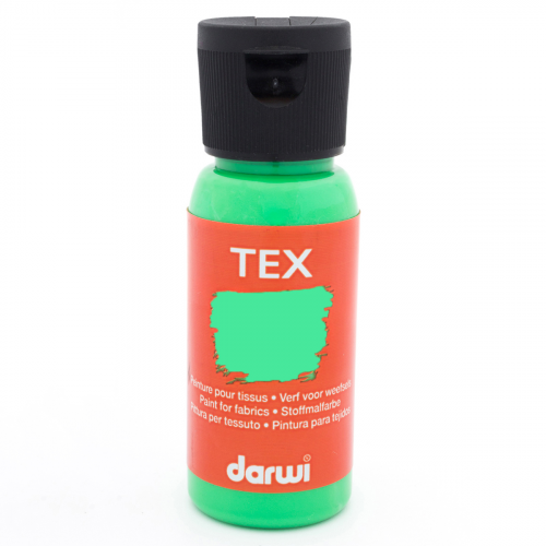 DA0100050 Краска акриловая для ткани, 50 мл, Darwi Tex (627 зеленый неон)