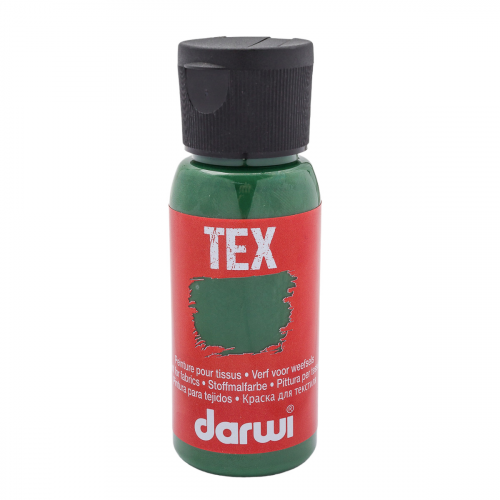 DA0100050 Краска акриловая для ткани, 50 мл, Darwi Tex (643 зеленый мох)