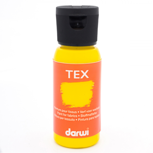 DA0100050 Краска акриловая для ткани, 50 мл, Darwi Tex (751 золотисто-желтый)