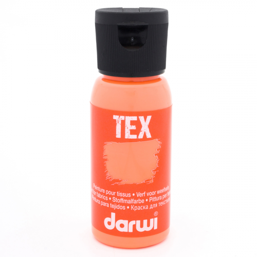 DA0100050 Краска акриловая для ткани, 50 мл, Darwi Tex (763 оранжевый неон)