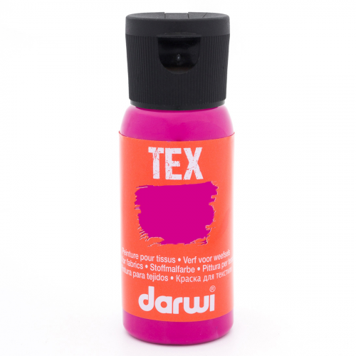 DA0100050 Краска акриловая для ткани, 50 мл, Darwi Tex (922 фуксия)