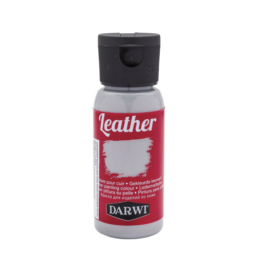 DA0420050 Краска акриловая для натуральной и искусственной кожи Leather, 50мл, Darwi (151 серый холодный)