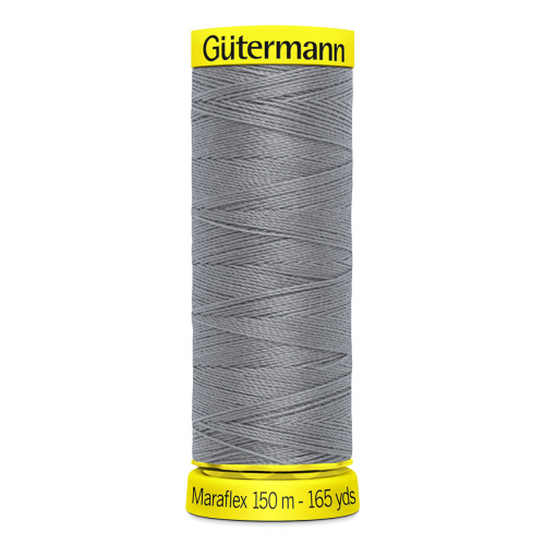 08 Нить Maraflex 120/150 м для эластичных, трикотажных материалов, 100% ПБТ Gutermann 777000 (040 пепельно-серый) Guetermann