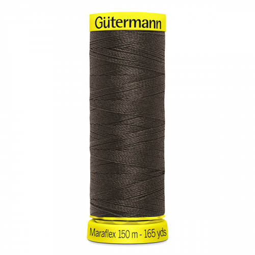08 Нить Maraflex 120/150 м для эластичных, трикотажных материалов, 100% ПБТ Gutermann 777000 (696 т.шоколад) Guetermann