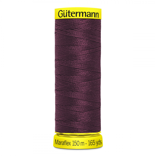 08 Нить Maraflex 120/150 м для эластичных, трикотажных материалов, 100% ПБТ Gutermann 777000 (369 винный) Guetermann