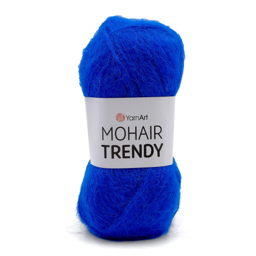 Пряжа YarnArt 'Mohair trendy' 100гр 220м (50% мохер, 50% акрил) (128 насыщенный синий)