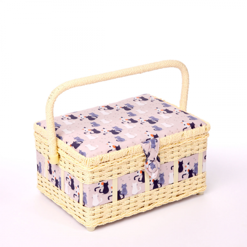 LY1632L PVC Tray Шкатулка средняя, декоративная, Коты, 26*19*14,5см АЙРИС
