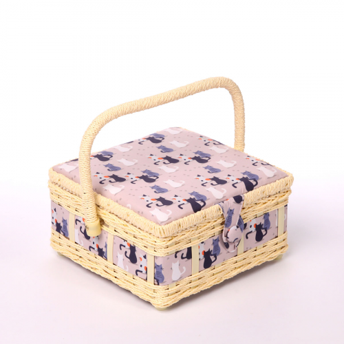 LY1632S PVC Tray Шкатулка малая, декоративная, Коты, 20*20*11см АЙРИС