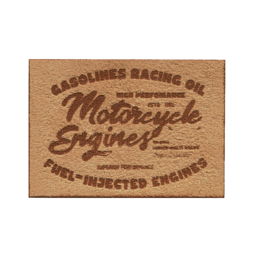 922001 Термоаппликация ярлык MOTORCYCLE, искуственная замша, песочный цв. 1шт. Prym