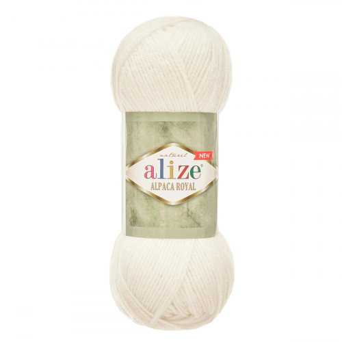 Пряжа ALIZE 'Alpaca Royal NEW' 100гр. 250м (55% акрил, 15% альпака, 30% шерсть) (55 белый) Alize