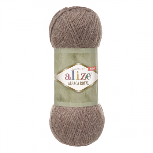 Пряжа ALIZE 'Alpaca Royal NEW' 100гр. 250м (55% акрил, 15% альпака, 30% шерсть) (688 кофейный меланж) Alize