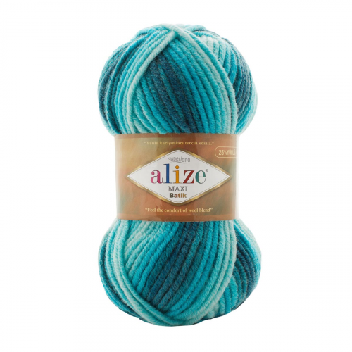 Пряжа ALIZE 'Superlana Maxi Batik' 100гр. 100м (25% шерсть, 75% акрил) (7801 секционный) Alize