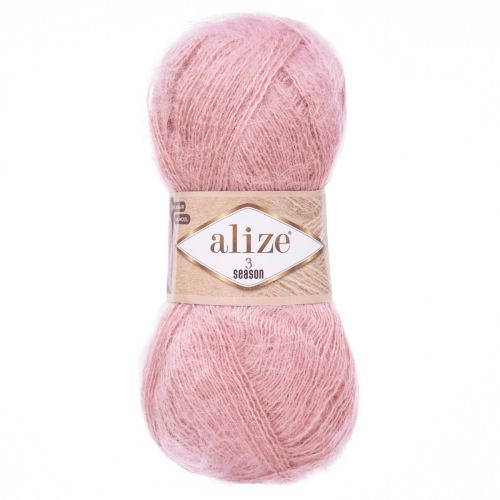 Пряжа ALIZE '3 SEASON' 100г 500м (25% мохер, 24% шерсть, 51% акрил) (161 пудра) Alize