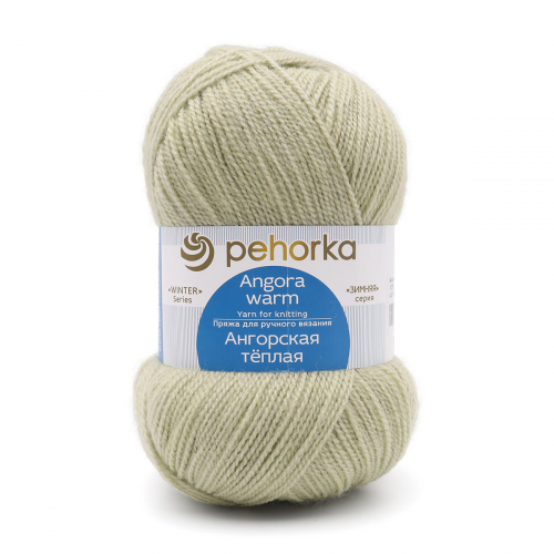 Пряжа Пехорка 'Ангорская тёплая' 100гр. 480м (40% шерсть, 60% акрил) (1076 светло-фисташковый)