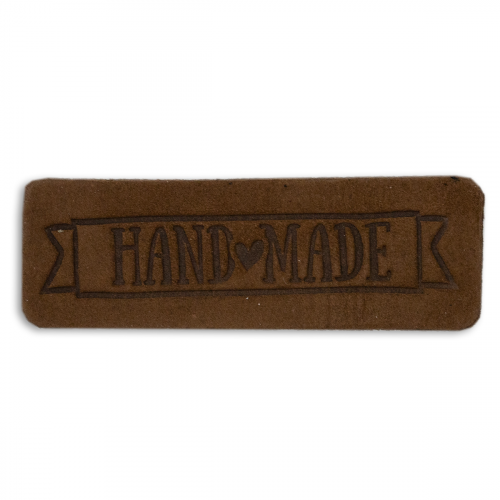 3 Термоаппликация из кожи Hand Made 5,65*1,8см, 100% кожа (40 светло-коричневый) Галерея