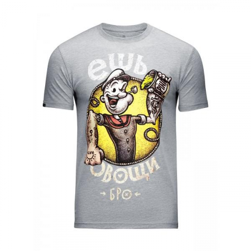 Футболка Popeye Ешь Овощи Бро Gray