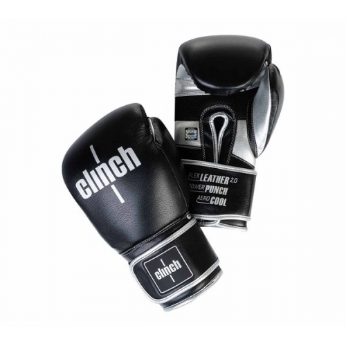 Перчатки боксерские Punch 2.0 черно-серебристые, 16 унций