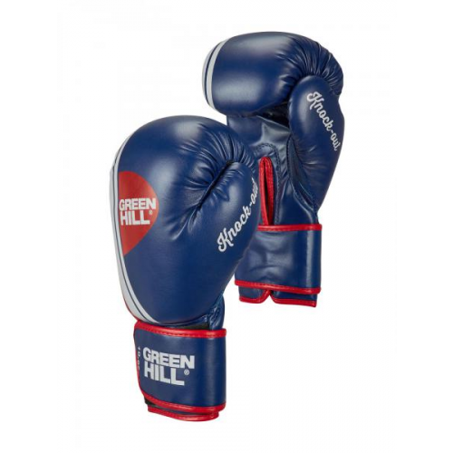 Боксерские перчатки KNOCKOUT синий, 8oz