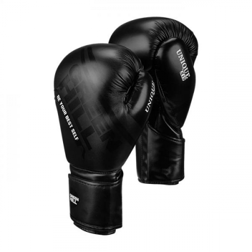 Боксерские перчатки UNIQUE черные, 16oz