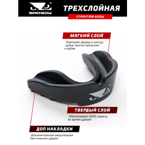 Капа Defender Mouth Guard Black/White